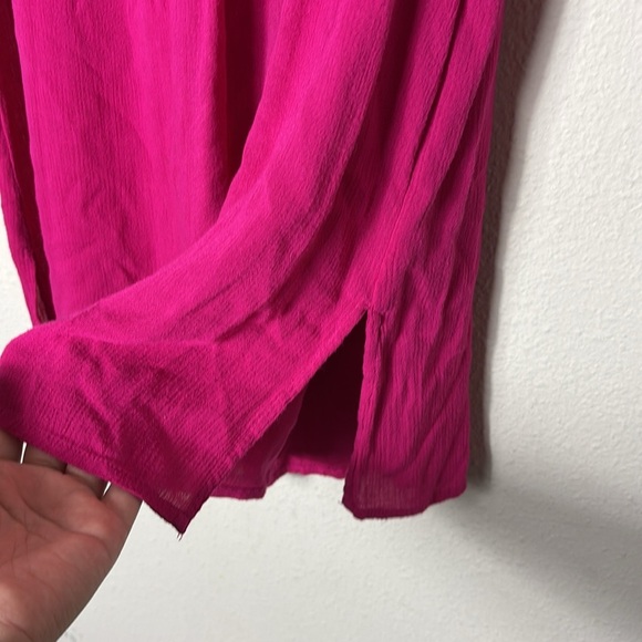 Maeve Embroidered Tunic Top in Fuchsia Embroidered Sleeveless Blouse size Small - Picture 7 of 11